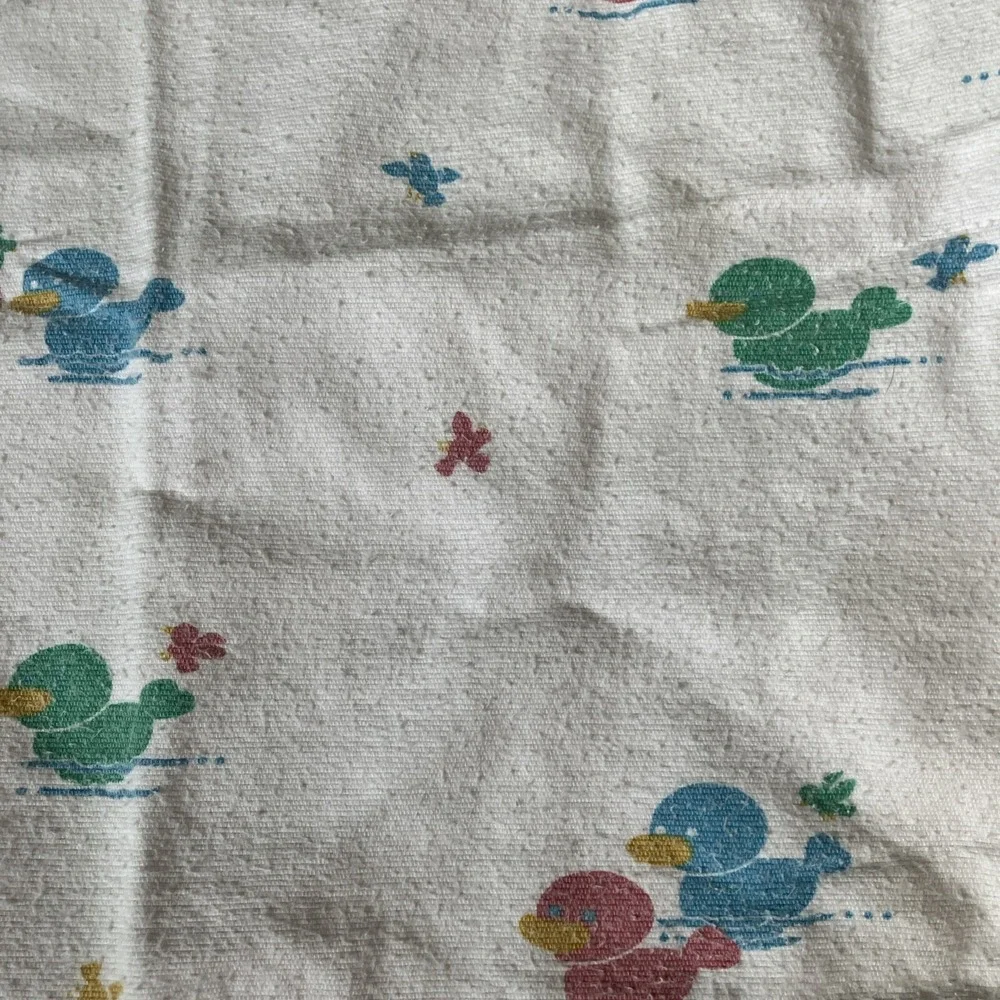 Vtg DUCKS Hospital‎ Baby Larger Size Receiving Swaddling Blanket 34 X 33 Medline